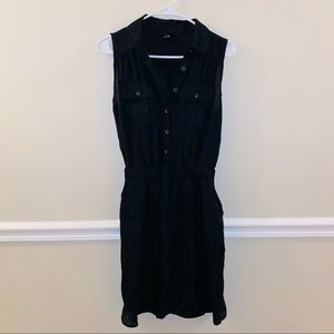 Black button dress